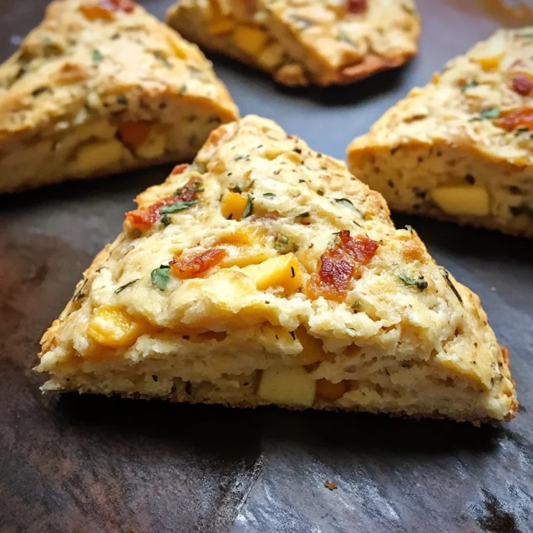 Air Fryer Apple Cheddar Bacon Scones