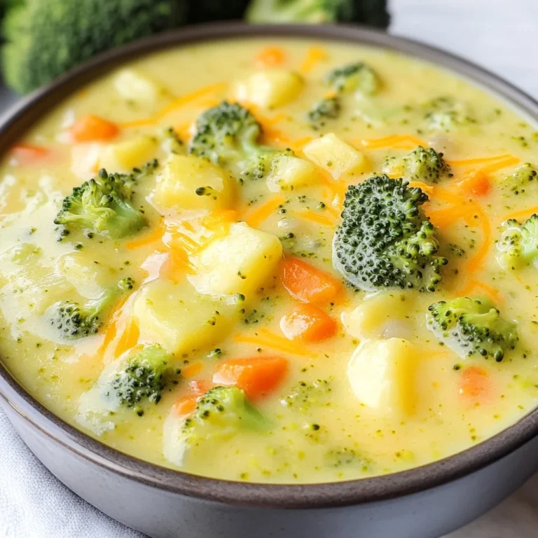 Broccoli Potato Cheese Soup Recipe