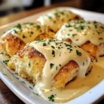 Chicken Pillows with Creamy Parmesan Sauce