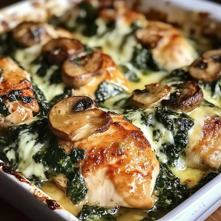 Chicken, Spinach, and Mushroom Low Carb Oven Dish