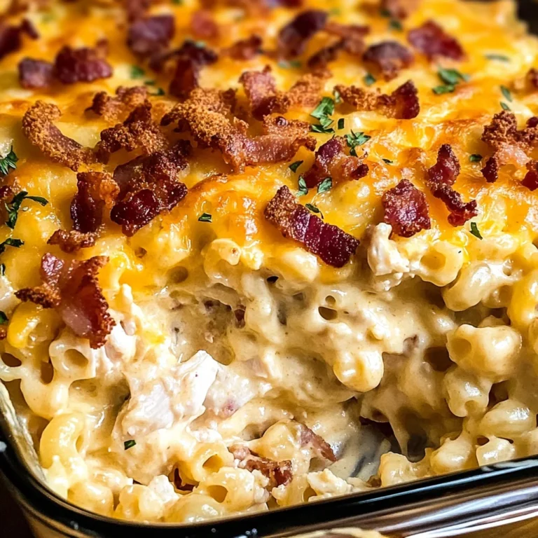 Chicken Turkey Bacon Ranch Mac and Cheese Casserole