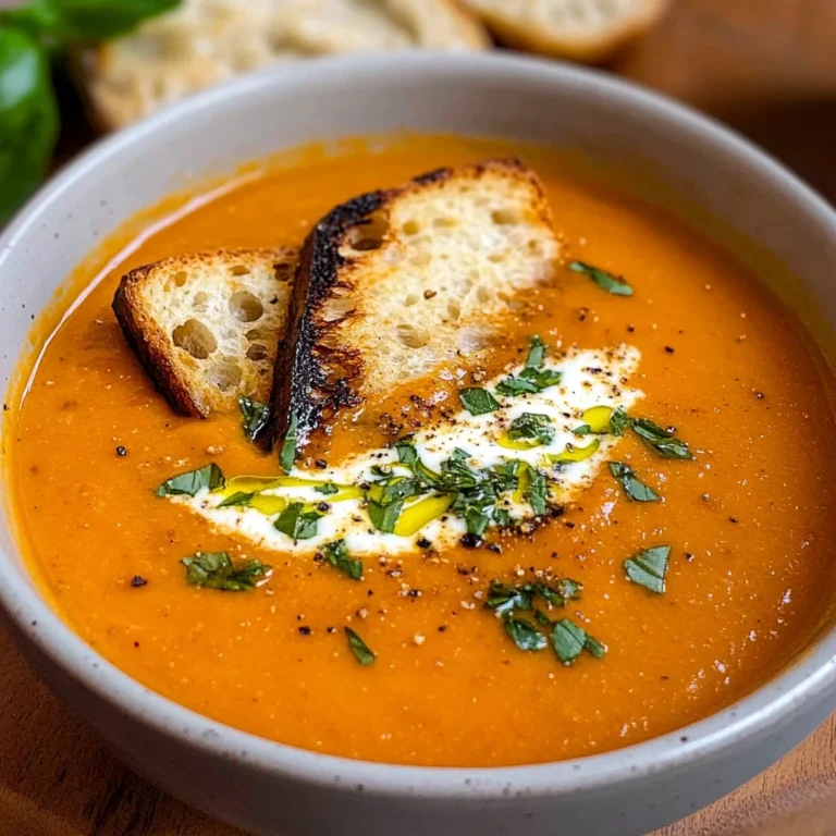 Creamy Roasted Garlic Tomato Soup