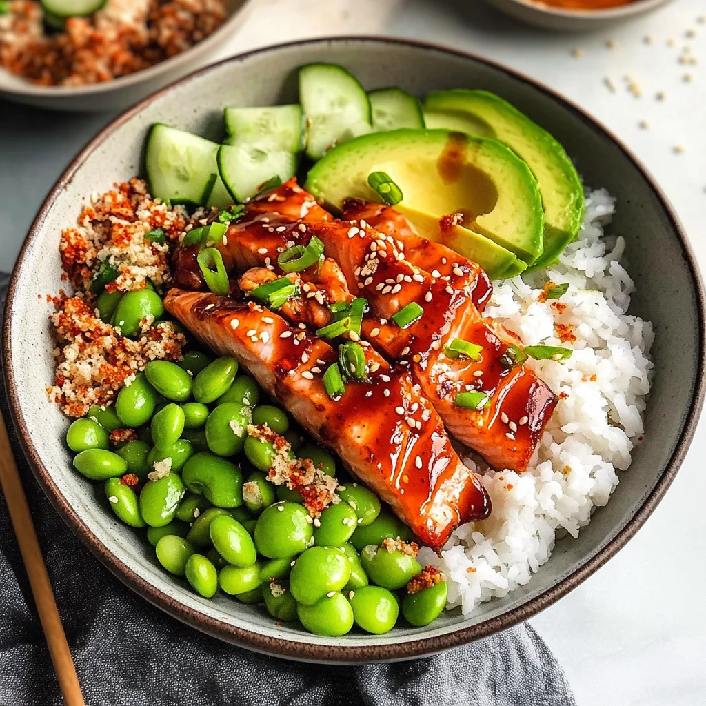 Honey Sriracha Salmon Bowls