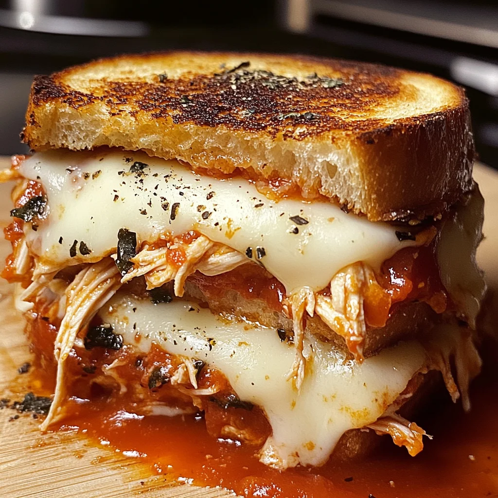 Lazy Chicken Parmesan Grilled Cheese