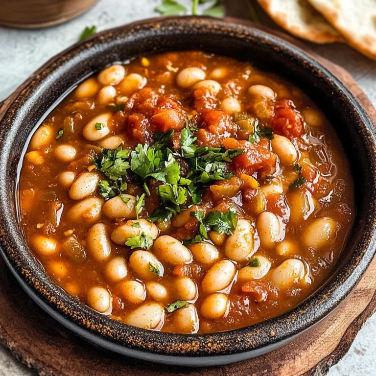 Loubia- Morrocan White Bean Stew (Stovetop + Instant Pot)