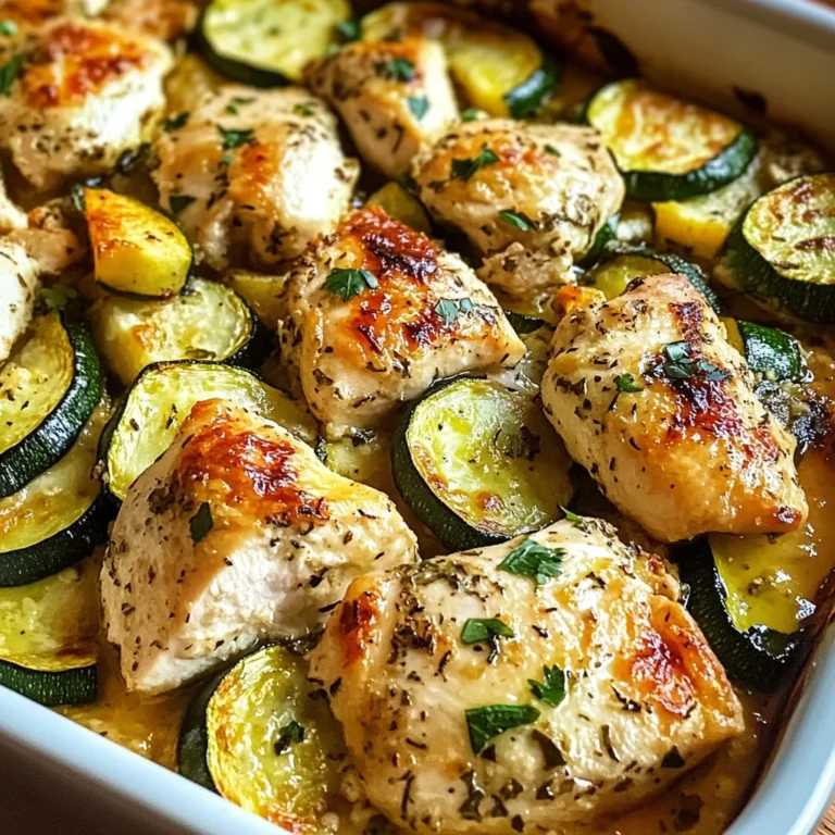 Mediterranean Chicken Zucchini Bake