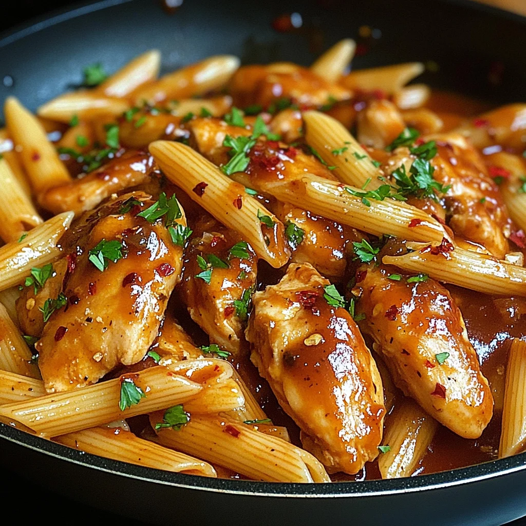 One-Pan Tangy Honey BBQ Chicken Penne