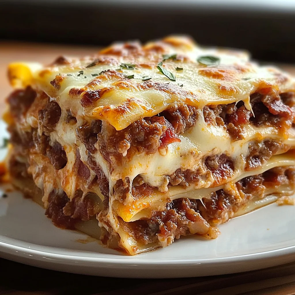 Parmesan Garlic Turkey Bacon Cheeseburger Lasagna Recipe