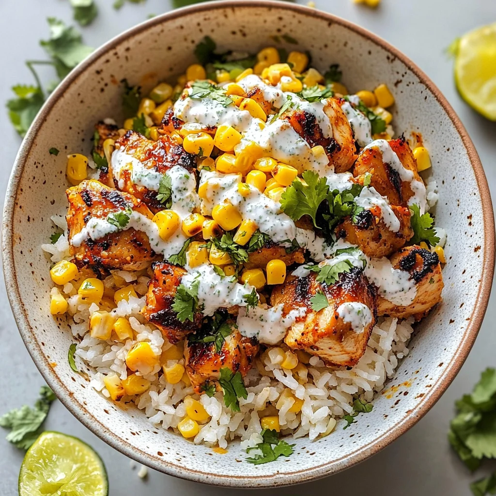 Street Corn Chicken Rice Bowl