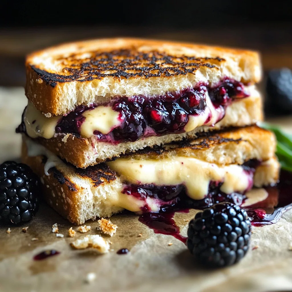 Balsamic Blackberry Brie Grilled Cheese