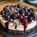 Bourbon Biscuit Cherry Cheesecake Tart