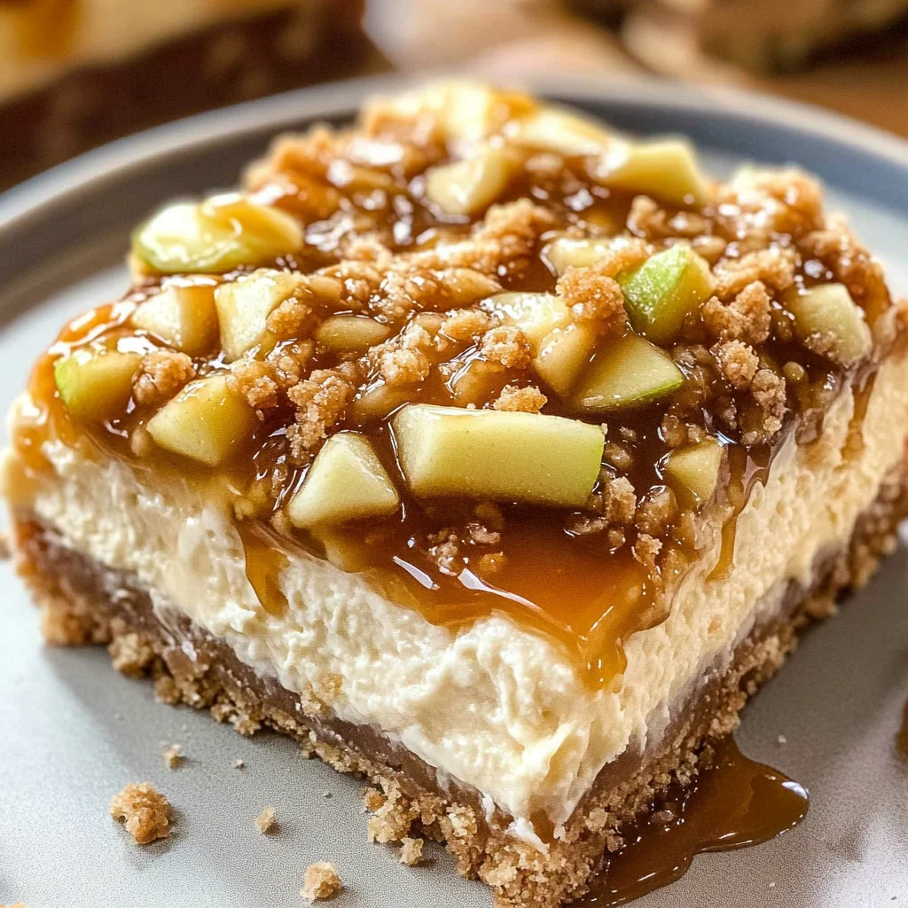 Caramel Apple Cheesecake Bars