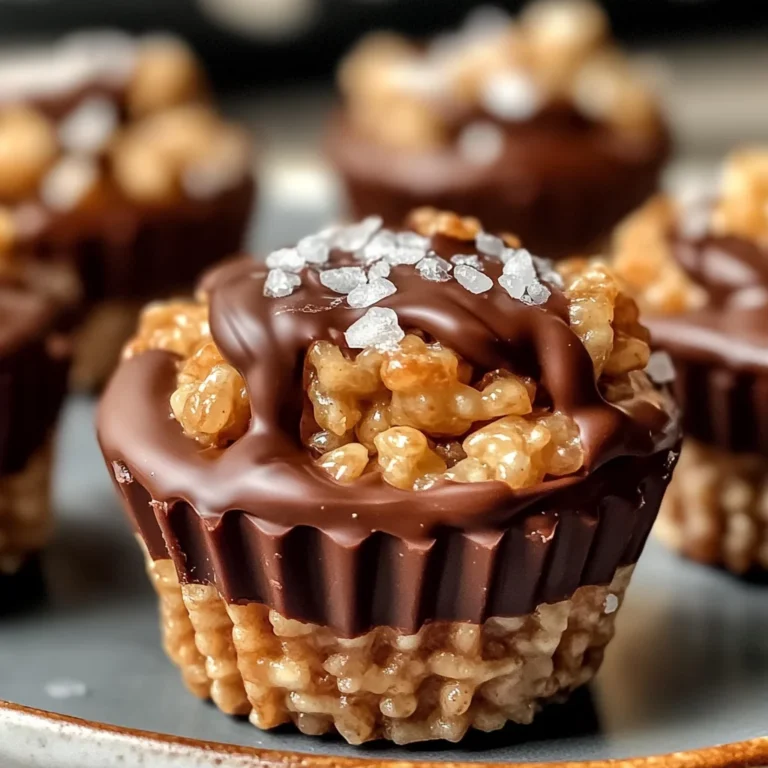 Chocolate Peanut Butter Rice Krispie Cups