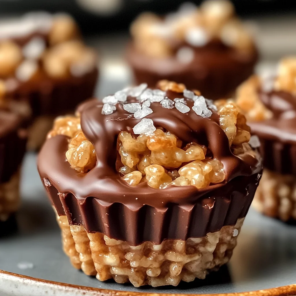 Chocolate Peanut Butter Rice Krispie Cups