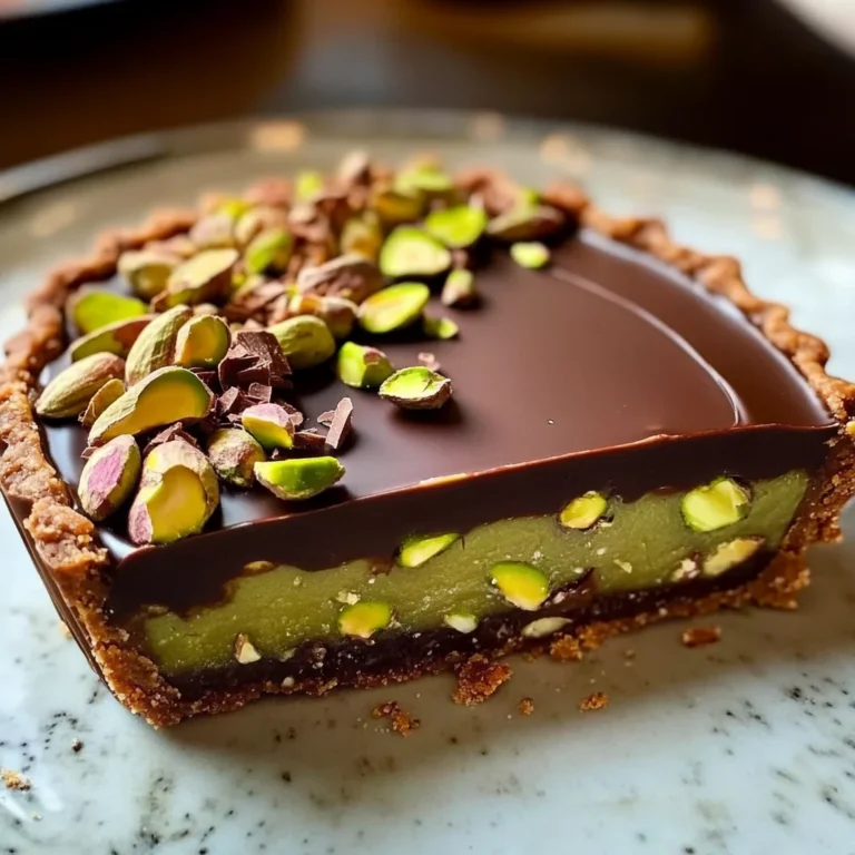 Chocolate Pistachio Ganache Tart Recipe
