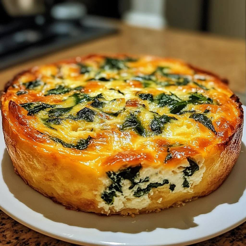 Cottage Cheese and Spinach Crustless Quiche