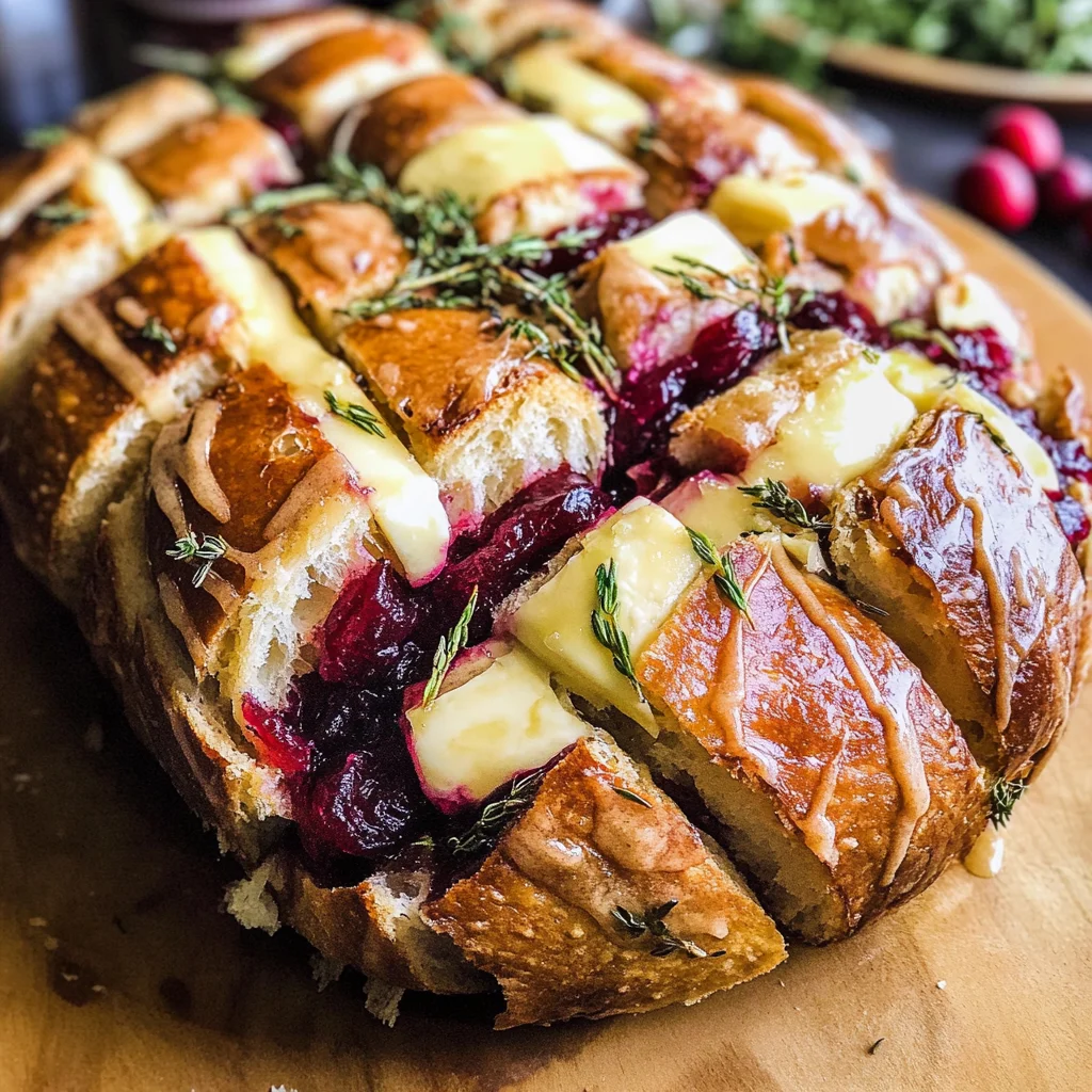 Cranberry Brie Pull-Apart Bread