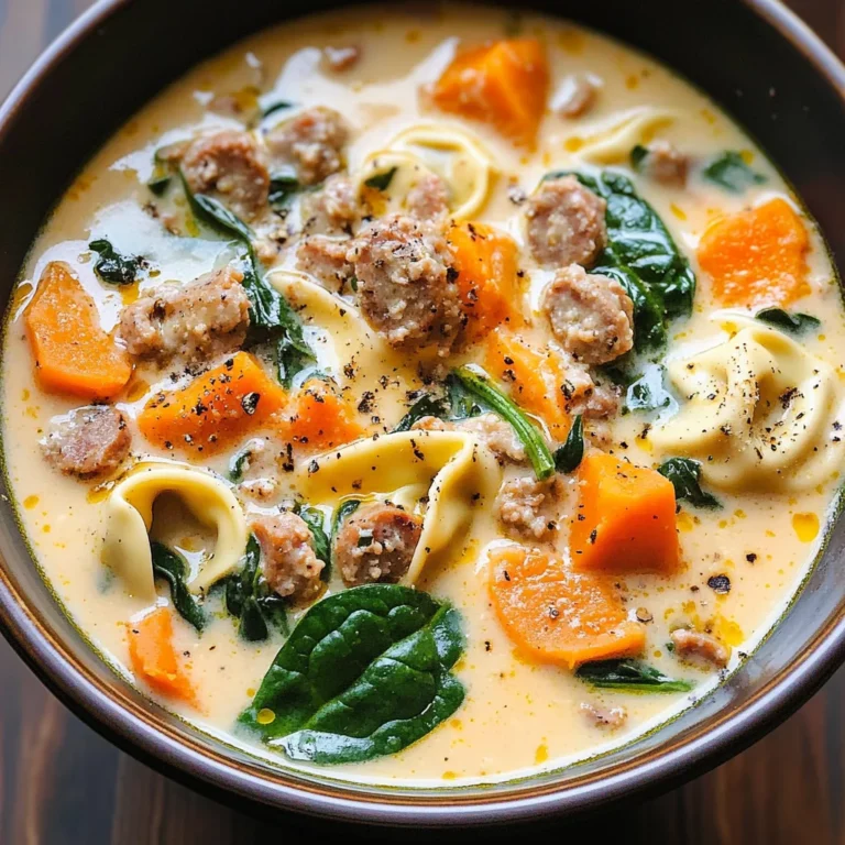 Creamy Sausage Tortellini Soup