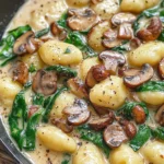 Creamy Spinach and Mushroom Gnocchi (One-Pan, 20 Minutes)