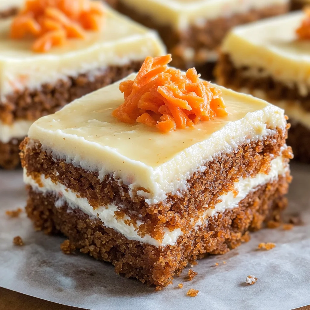 Decadent Carrot Cake Bars with Cream Cheese Frosting
