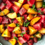 Easy Summer Peach Watermelon Salad