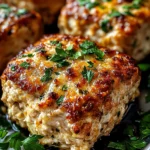 Garlic Parmesan Chicken Meatloaves