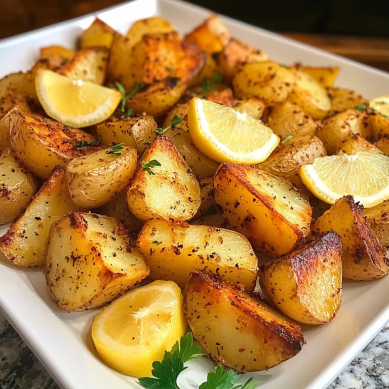 Greek Lemon Garlic Roasted Potatoes