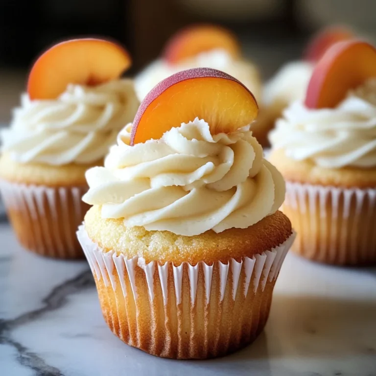 Honey Peach Cream Cheese Cupcakes