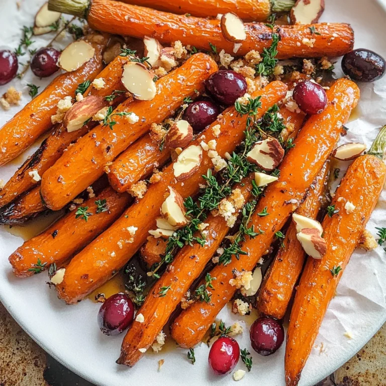 Maple roasted carrots with cranberries