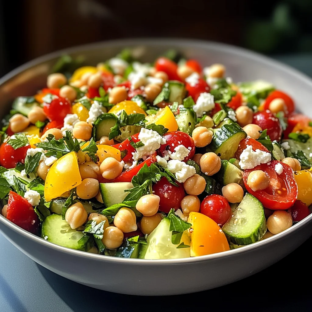 Mediterranean Chickpea Salad with Lemon Vinaigrette: The Best Summer Dish