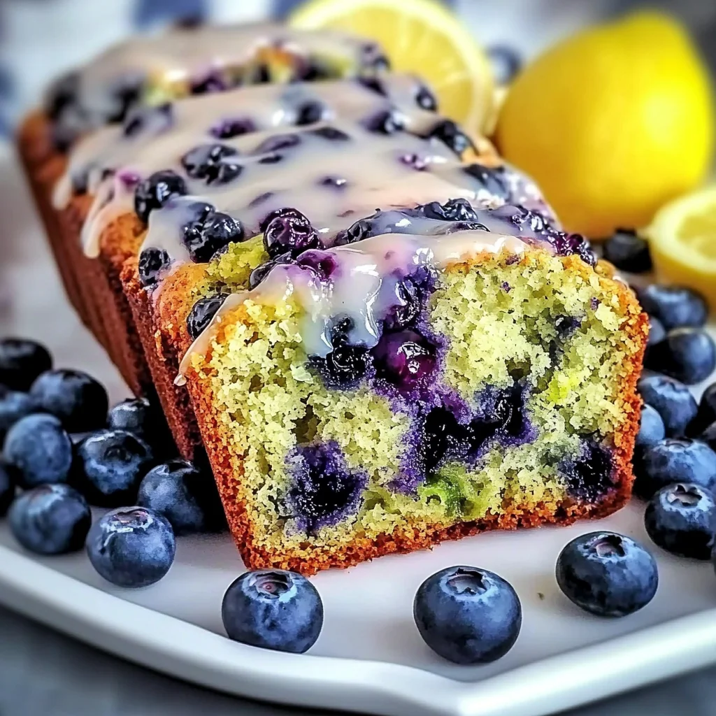Moist Blueberry Zucchini Bread with a Lemon Glaze - Alrightwithme