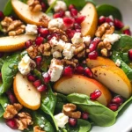 Pear, Pomegranate and Spinach Salad