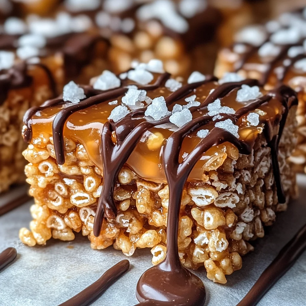 Salted Caramel Rice Krispie Treats: A Sweet & Salty Indulgence