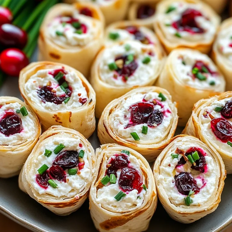 Savory Christmas Cranberry Roll Ups