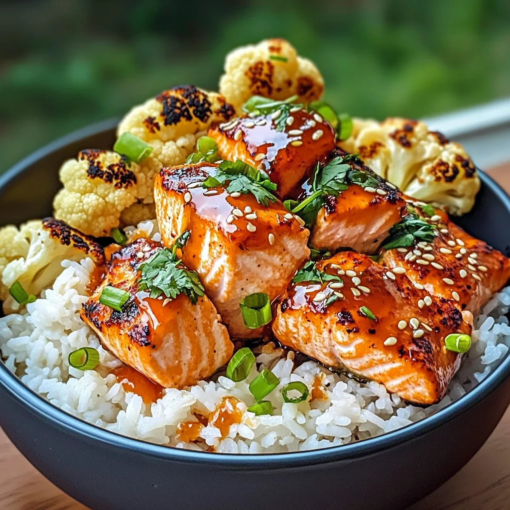 Sriracha Honey Salmon Bowls