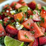 Strawberry Watermelon Salad with Refreshing Honey