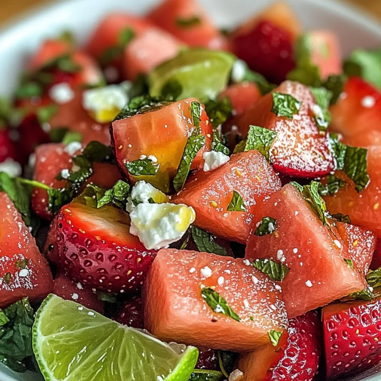 Strawberry Watermelon Salad with Refreshing Honey