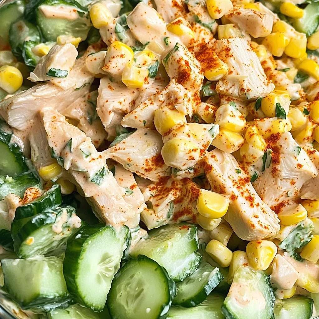 Street Corn Creamy Cucumber Salad