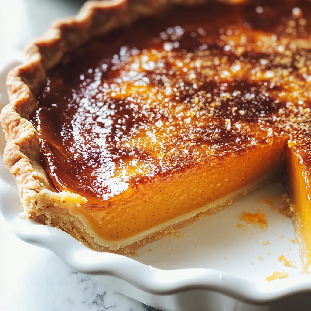 Tasty Pumpkin Pie Brulee with Bourbon Vanilla