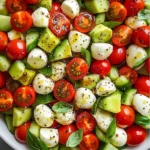 Tomato Cucumber Mozzarella Salad