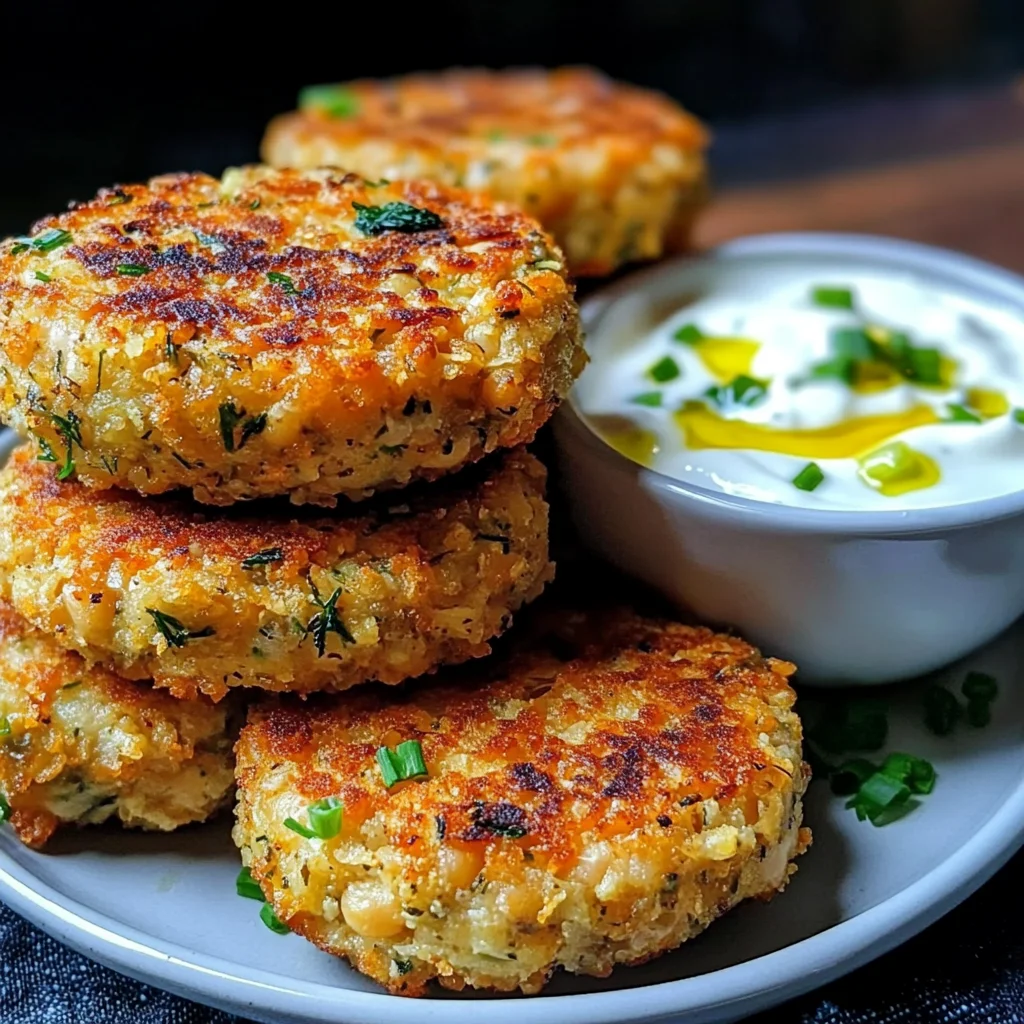 Ultimate Mediterranean Lemon Chickpea Patties with Yogurt Sauce