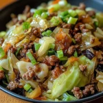 Chinese Ground Beef and Cabbage Stir-Fry
