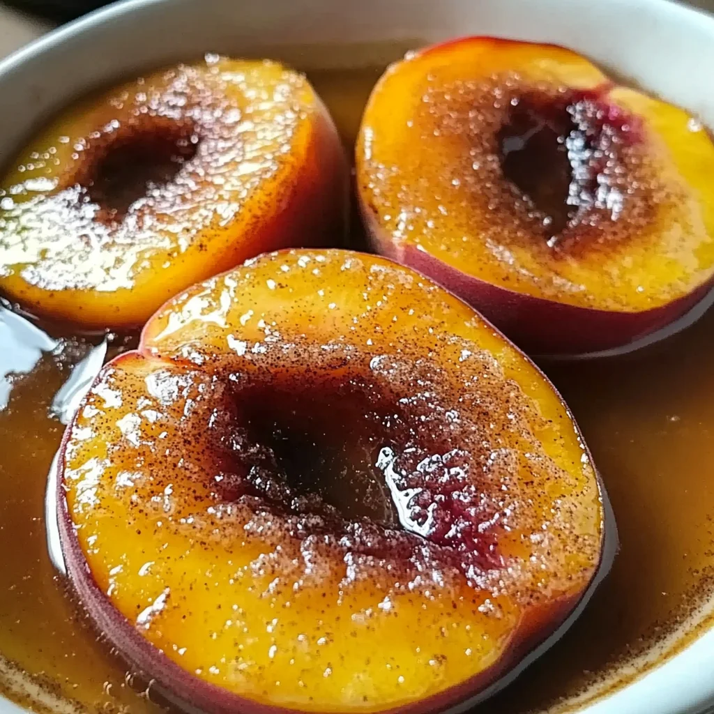 Cinnamon Sugar Baked Peaches