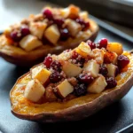 Cranberry Apple Twice-Baked Sweet Potatoes