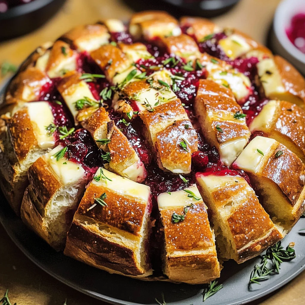 Cranberry Brie Pull-Apart Bread