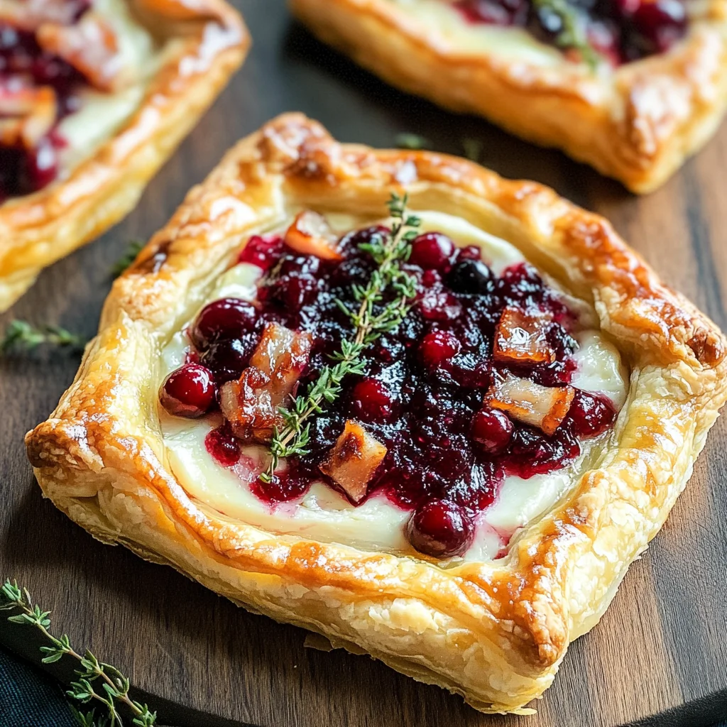 Cranberry Brie Tart with Pancetta & Thyme