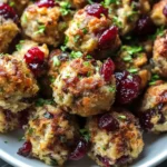 Cranberry & Turkey Stuffing Balls