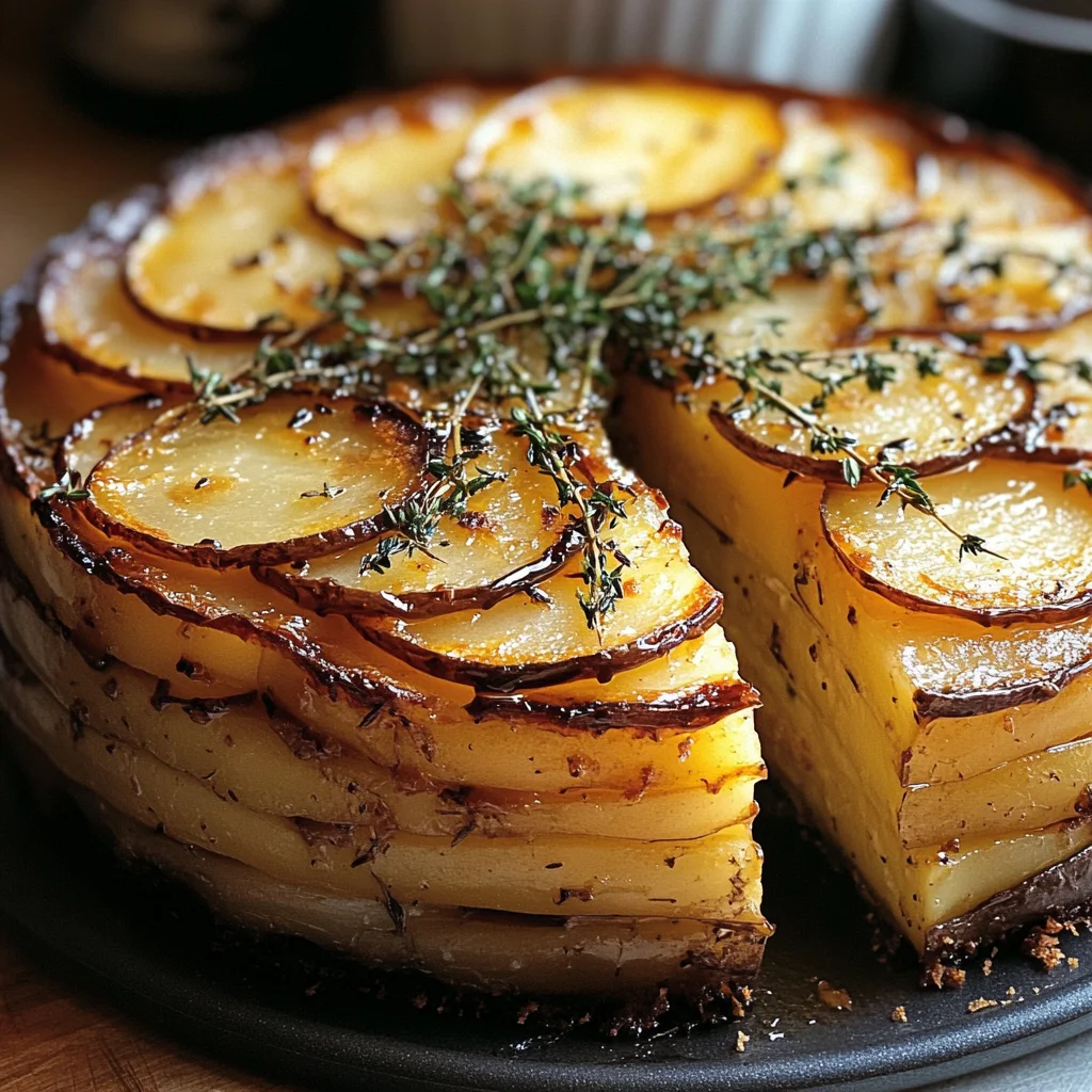 Crispy Balsamic-Thyme Potato Torte