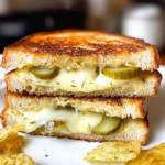 Crispy Dill Pickle Grilled Cheese Sandwich - theamazingfood