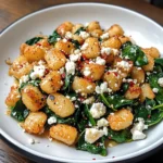 Crispy Gnocchi With Spinach And Feta